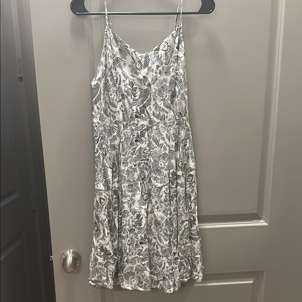 Old Navy Blue and Green Spaghetti Strap Slip Dress